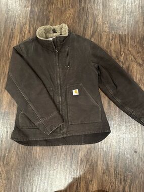 Carhartt Sherpa-Lined Arctic Work Jacket Dark Brown Small WJ022